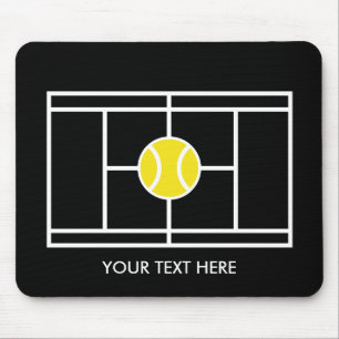 Black Tennis Court Mousepad Geschenk mit eigenem T