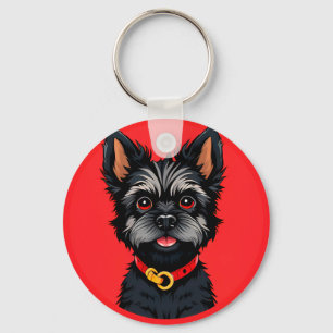 🐶 Black Terrier Welpe für den täglichen Stil 🐶 Schlüsselanhänger