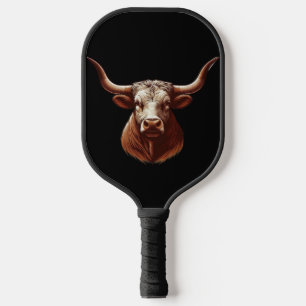 Black Texas longhorn Pickleball Schläger