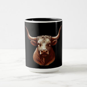 Black Texas longhorn Tasse