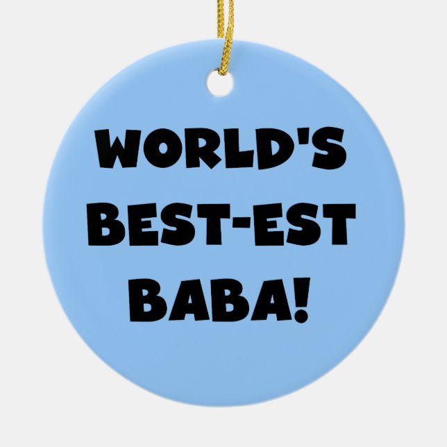 Black Text Best Baba T - Shirt und Geschenke Keramik Ornament (Vorne)