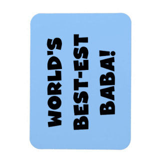 Black Text Best Baba T - Shirt und Geschenke Magnet