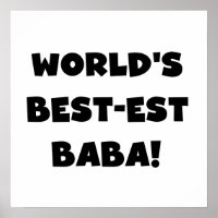 Black Text Best Baba T - Shirt und Geschenke