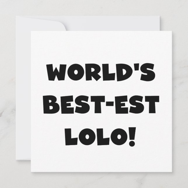 Black Text Best Lolo T - Shirt und Geschenke (Vorderseite)