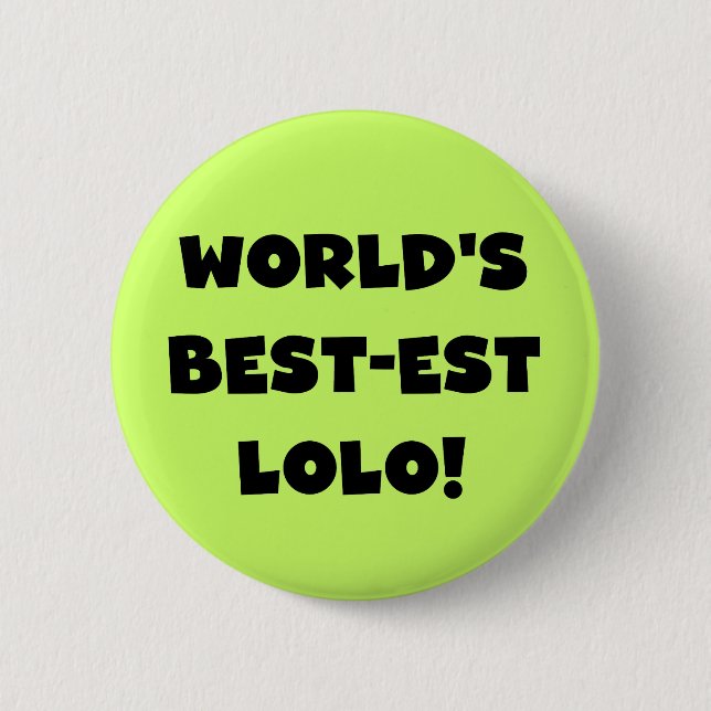 Black Text Best Lolo T - Shirt und Geschenke Button (Vorderseite)