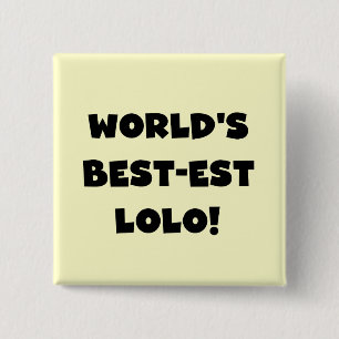 Black Text Best Lolo T - Shirt und Geschenke Button