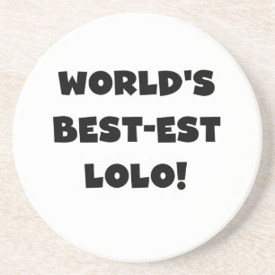 Black Text Best Lolo T - Shirt und Geschenke Getränkeuntersetzer
