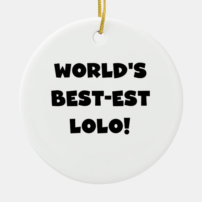 Black Text Best Lolo T - Shirt und Geschenke Keramik Ornament (Vorne)
