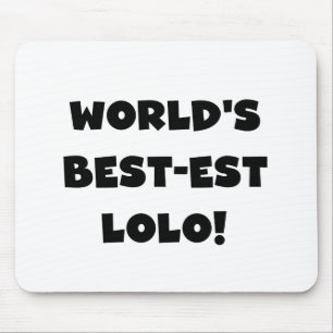 Black Text Best Lolo T - Shirt und Geschenke Mousepad