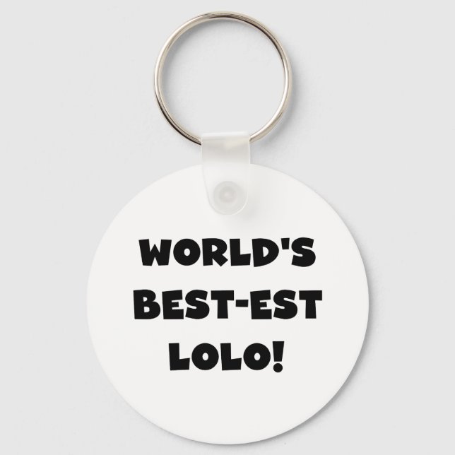 Black Text Best Lolo T - Shirt und Geschenke Schlüsselanhänger (Vorderseite)