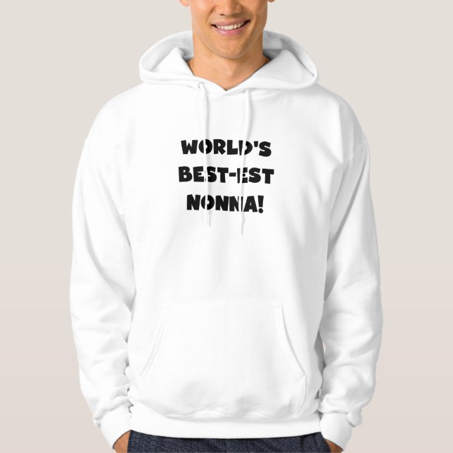 Black Text Best Nonna T - Shirt and Gifts (Vorderseite)
