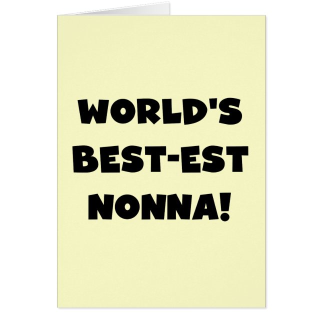 Black Text Best Nonna T - Shirt and Gifts (Vorne)