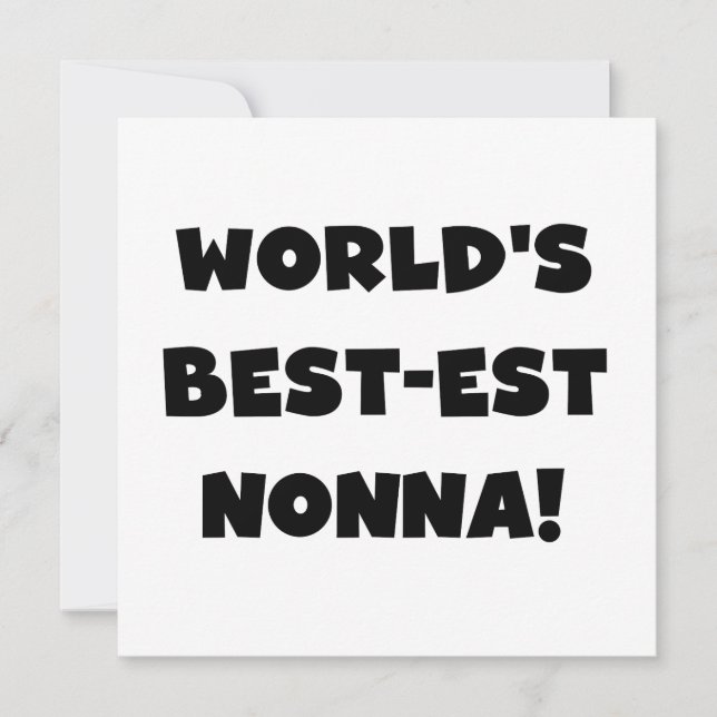Black Text Best Nonna T - Shirt and Gifts (Vorderseite)