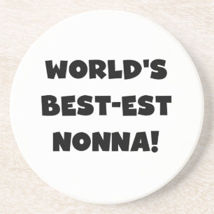Black Text Best Nonna T - Shirt and Gifts Getränkeuntersetzer