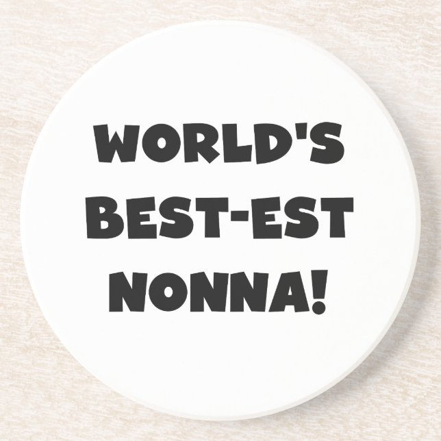 Black Text Best Nonna T - Shirt and Gifts Getränkeuntersetzer (Vorne)