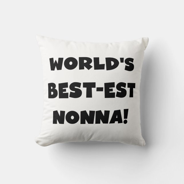 Black Text Best Nonna T - Shirt and Gifts Kissen (Vorderseite)