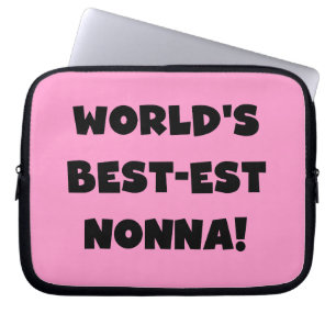 Black Text Best Nonna T - Shirt and Gifts Laptopschutzhülle
