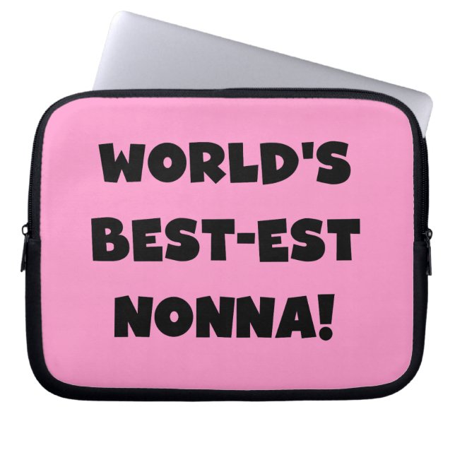 Black Text Best Nonna T - Shirt and Gifts Laptopschutzhülle (Vorderseite)