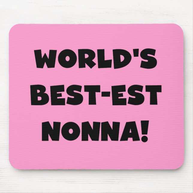Black Text Best Nonna T - Shirt and Gifts Mousepad (Vorne)