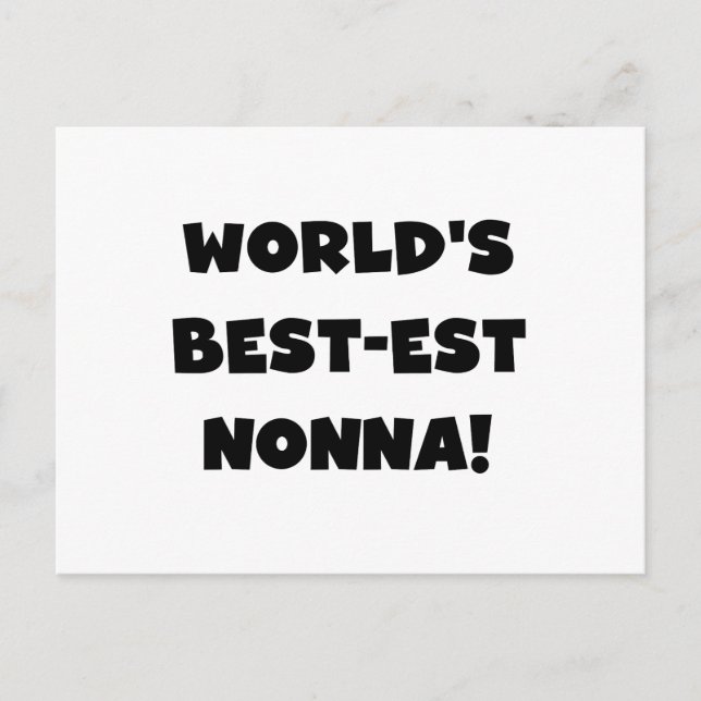 Black Text Best Nonna T - Shirt and Gifts Postkarte (Vorderseite)