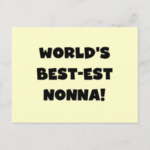 Black Text Best Nonna T - Shirt and Gifts Postkarte