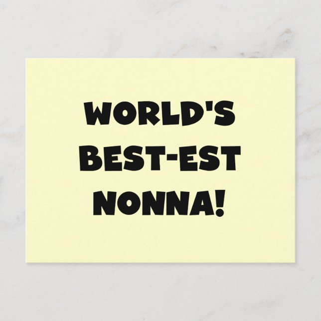 Black Text Best Nonna T - Shirt and Gifts Postkarte (Vorderseite)
