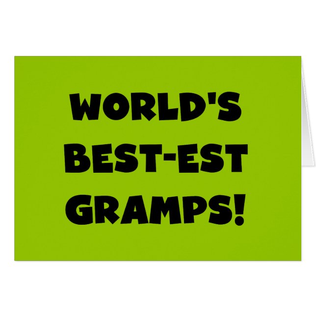 Black Text World's Best Gramps Geschenke (Vorderseite (Horizontal))
