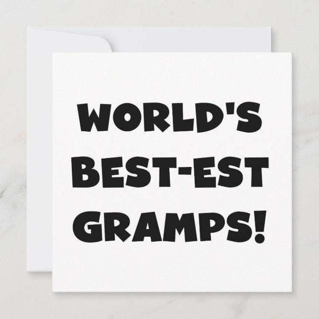 Black Text World's Best Gramps Geschenke (Vorderseite)
