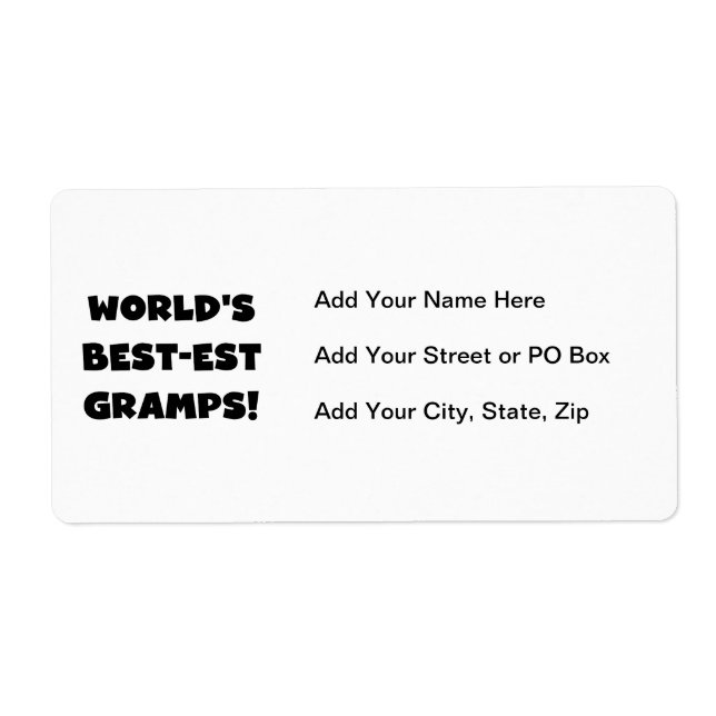 Black Text World's Best Gramps Geschenke (Vorne)