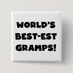 Black Text World's Best Gramps Geschenke Button
