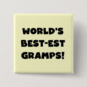Black Text World's Best Gramps Geschenke Button