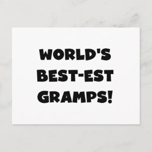Black Text World's Best Gramps Geschenke Postkarte