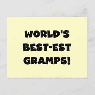Black Text World's Best Gramps Geschenke Postkarte