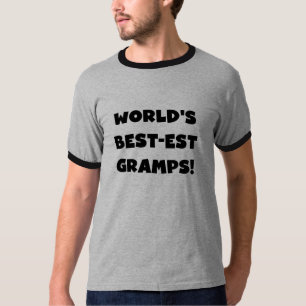 Black Text World's Best Gramps Geschenke T-Shirt