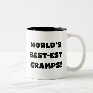 Black Text World's Best Gramps Geschenke Zweifarbige Tasse