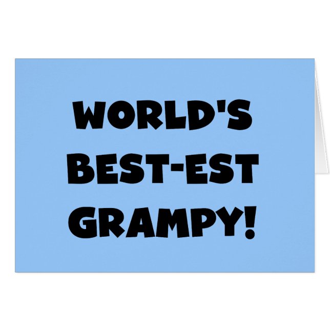 Black Text World's Best Grampy Geschenke (Vorderseite (Horizontal))