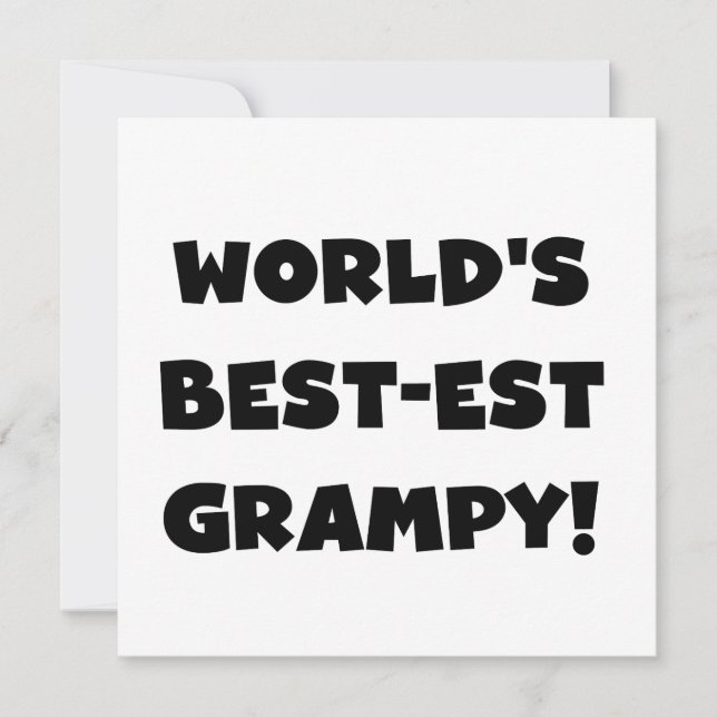 Black Text World's Best Grampy Geschenke (Vorderseite)