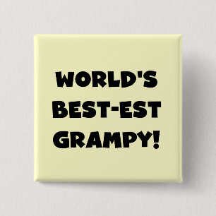 Black Text World's Best Grampy Geschenke Button