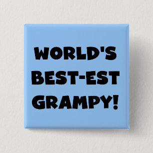 Black Text World's Best Grampy Geschenke Button