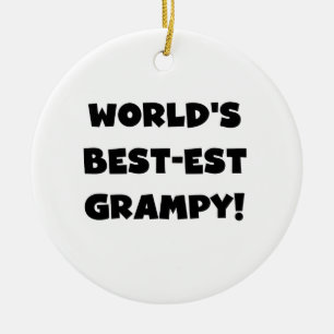 Black Text World's Best Grampy Geschenke Keramikornament