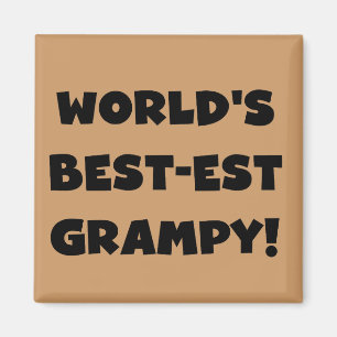 Black Text World's Best Grampy Geschenke Magnet