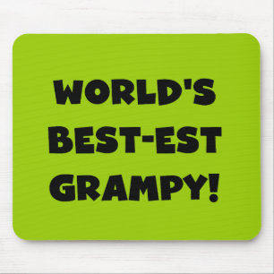 Black Text World's Best Grampy Geschenke Mousepad