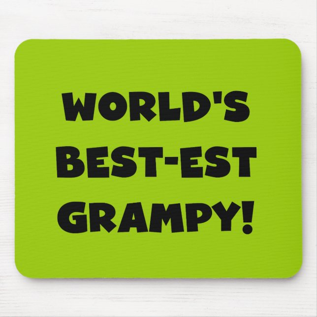 Black Text World's Best Grampy Geschenke Mousepad (Vorne)