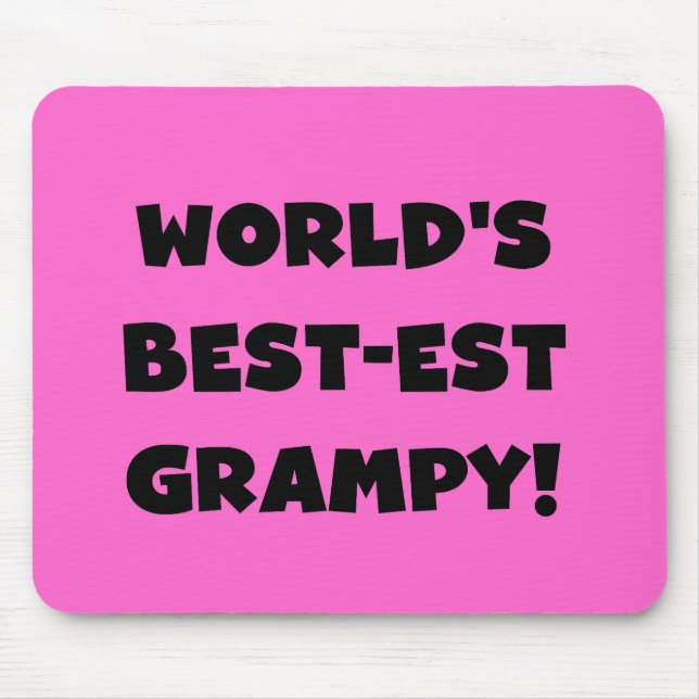 Black Text World's Best Grampy Geschenke Mousepad (Vorne)