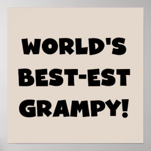 Black Text World's Best Grampy Geschenke Poster
