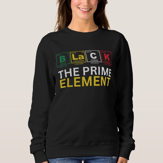 Black The Prime Element, Black History Month, Peri Sweatshirt (Vorderseite)