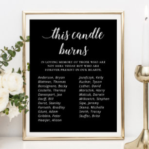 Black This Candle Burns Class Wiedersehen Memorial Poster