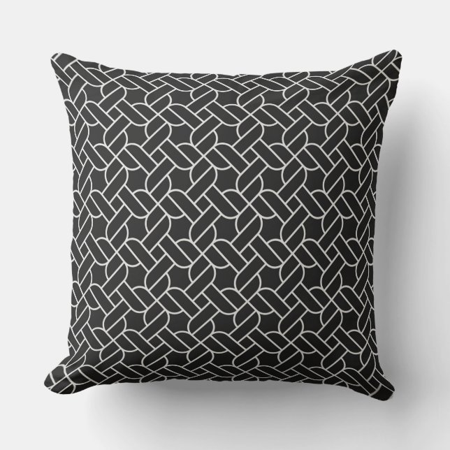 Black Throw Pillow Kissen (Vorderseite)