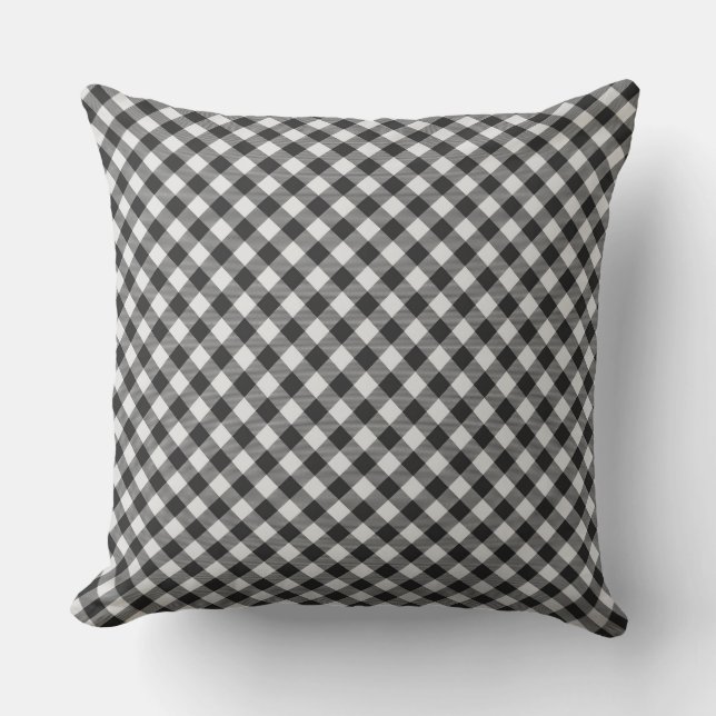 Black Throw Pillow Kissen (Vorderseite)