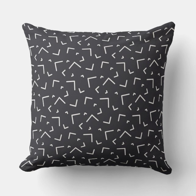Black Throw Pillow Kissen (Vorderseite)